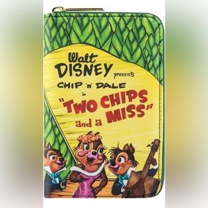 Loungefly Disney Archives Chip & Dale Zip Around Wallet